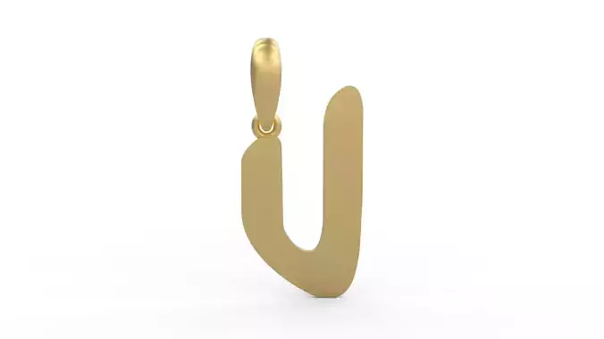 Initial Letters Pendant Exaggerate U