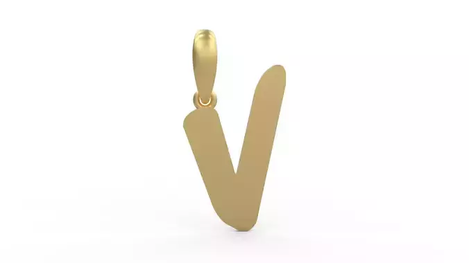 Initial Letters Pendant Exaggerate V