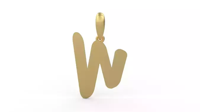 Initial Letters Pendant Exaggerate W