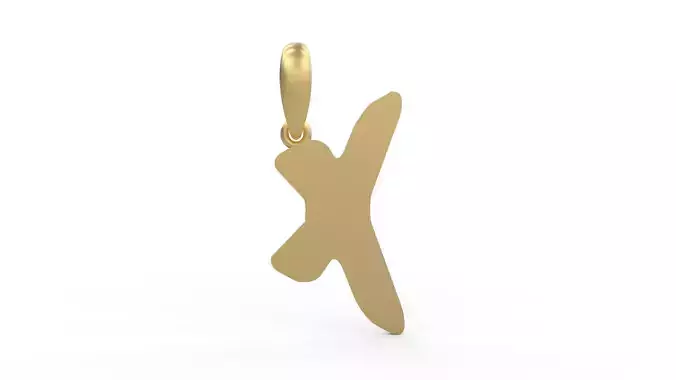Initial Letters Pendant Exaggerate X