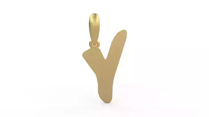 Initial Letters Pendant Exaggerate Y