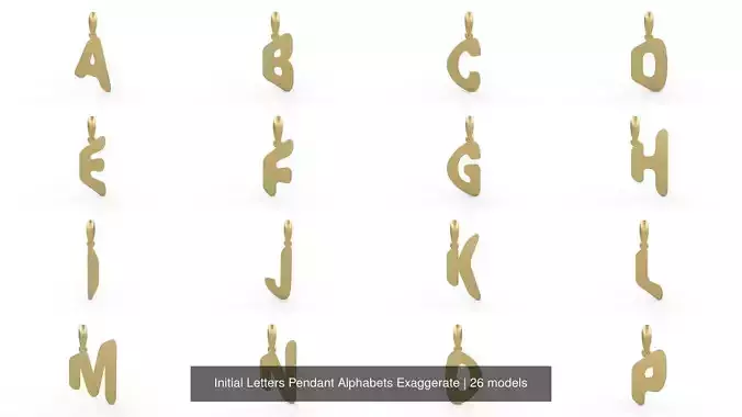 Initial Letters Pendant Alphabets Exaggerate