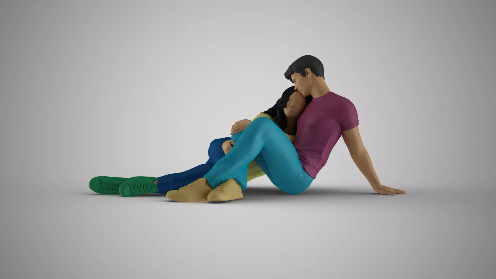 Lovers in the Park 3D print model