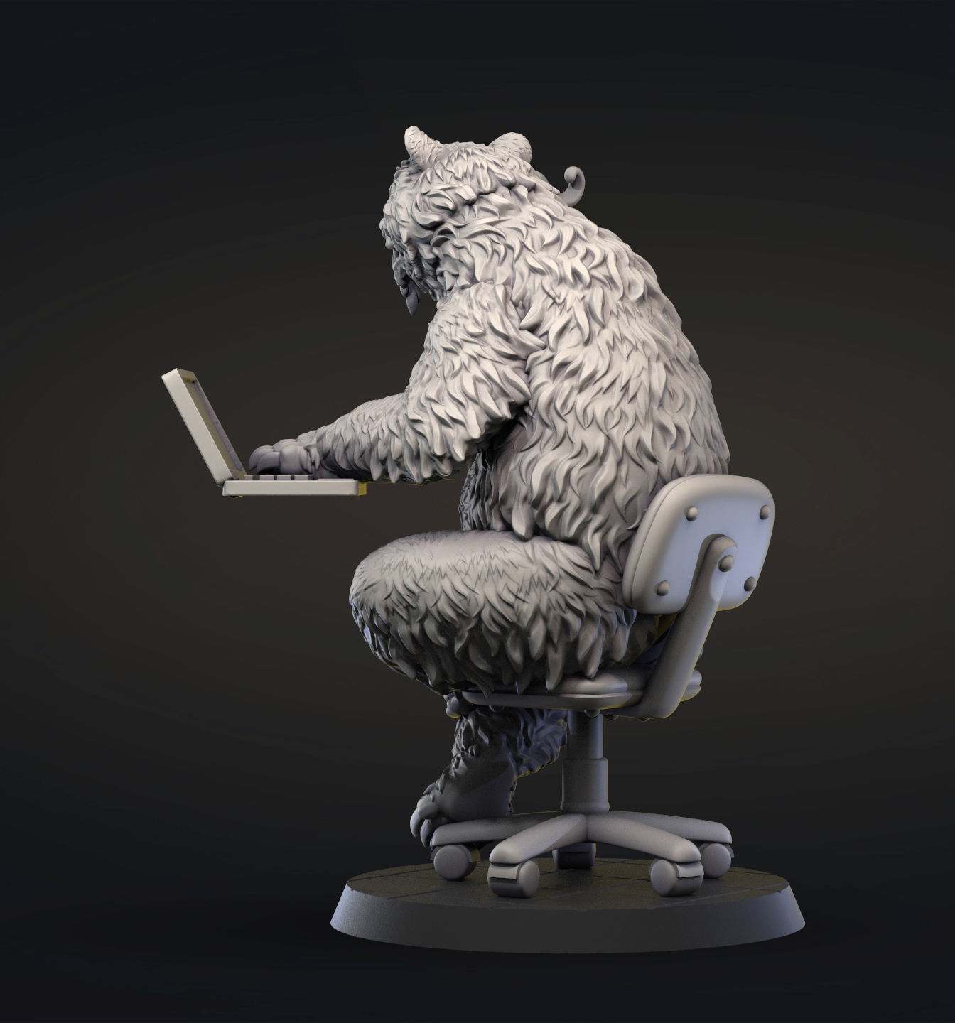 Office bear 3D print model_5