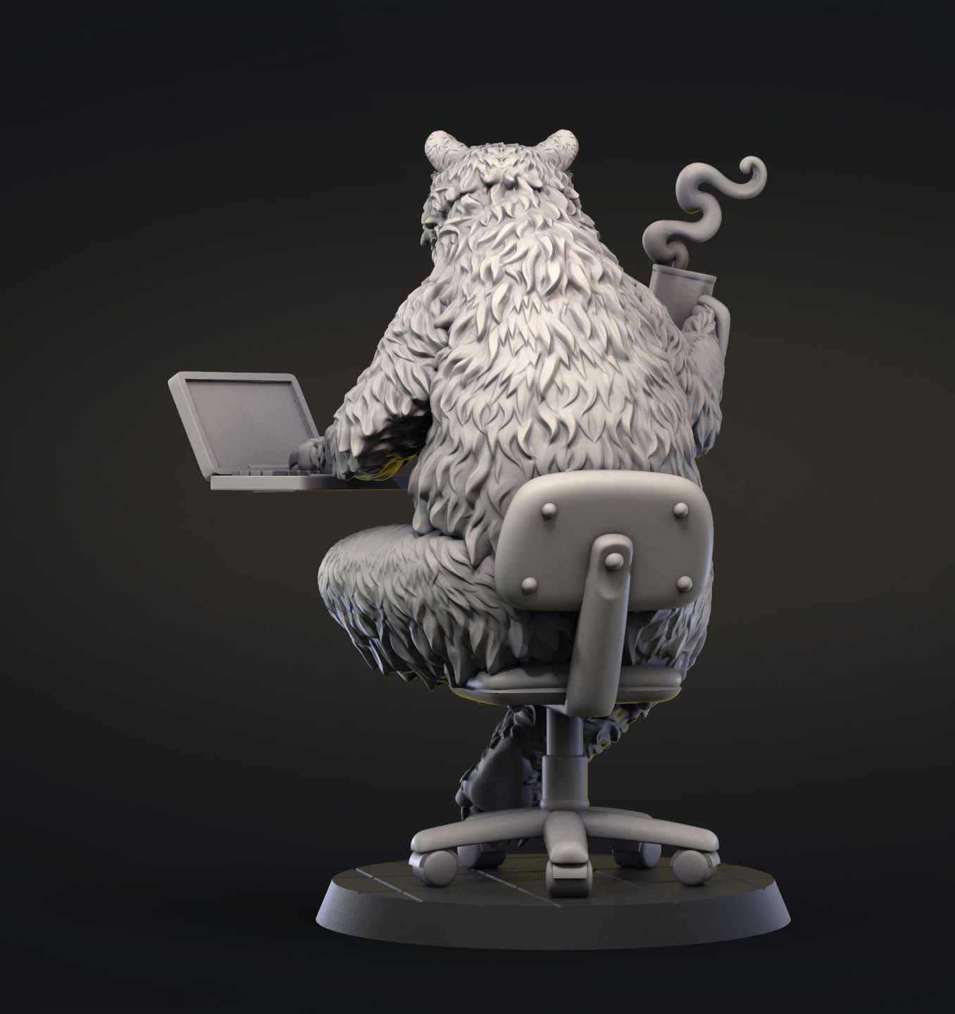 Office bear 3D print model_6