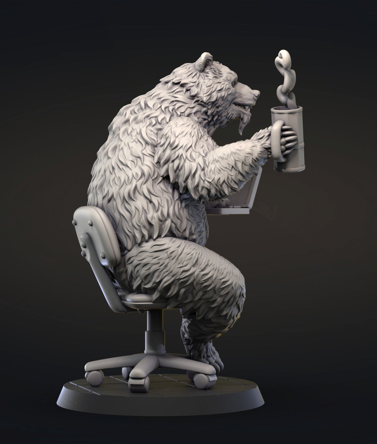 Office bear 3D print model_7