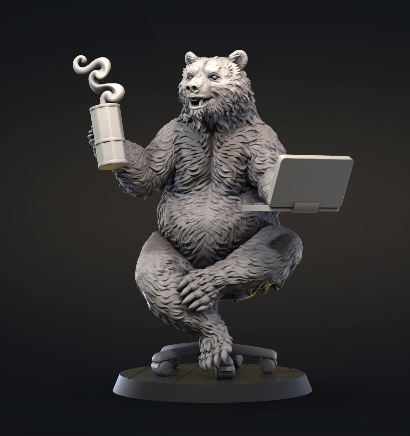 Office bear 3D print model_1