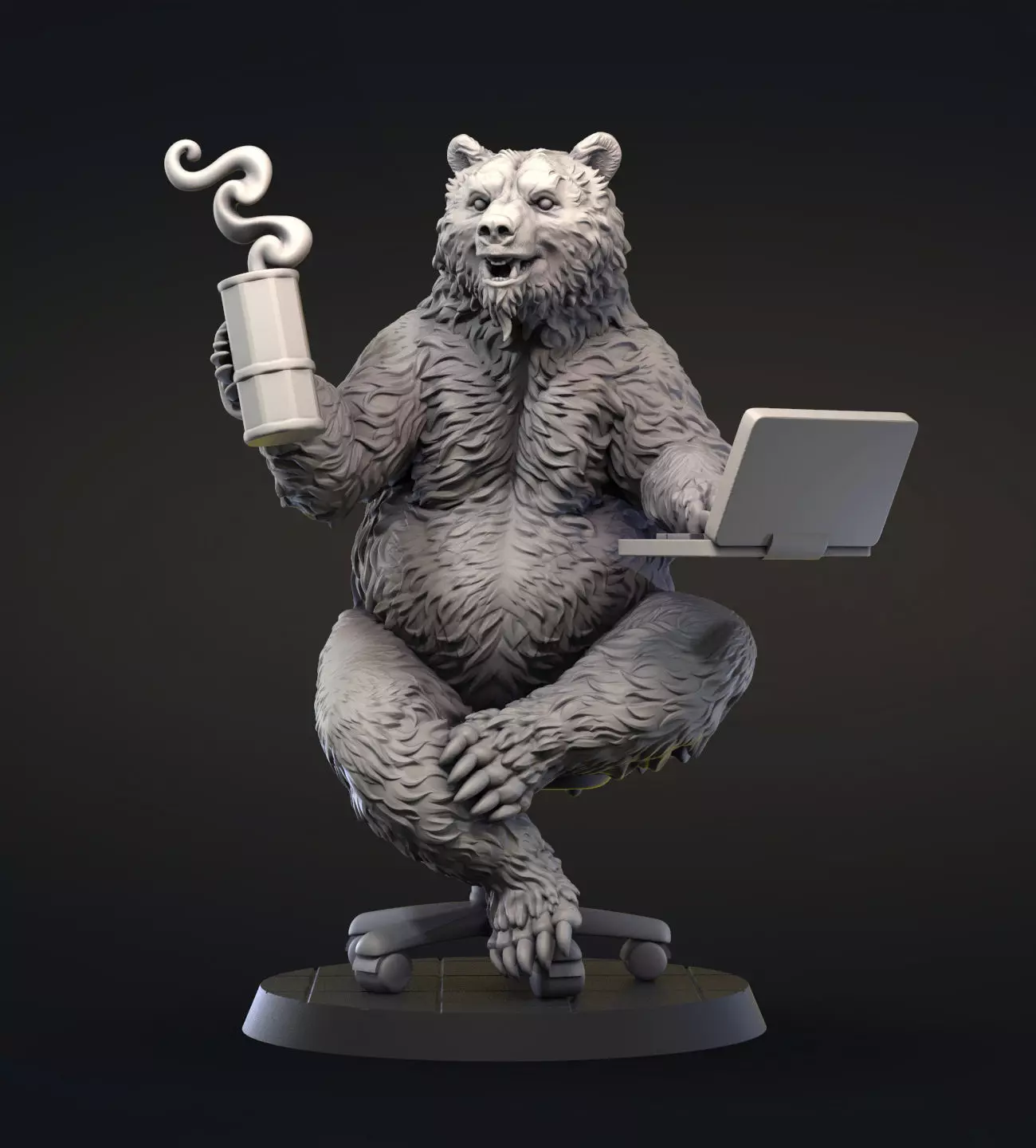 Office bear 3D print model_0