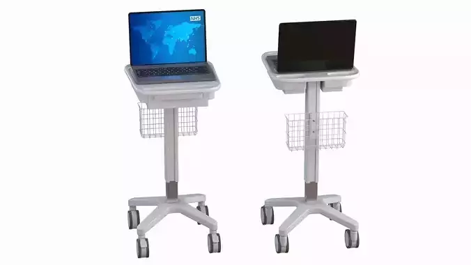 Mobile Laptop Cart Low-poly 3D model