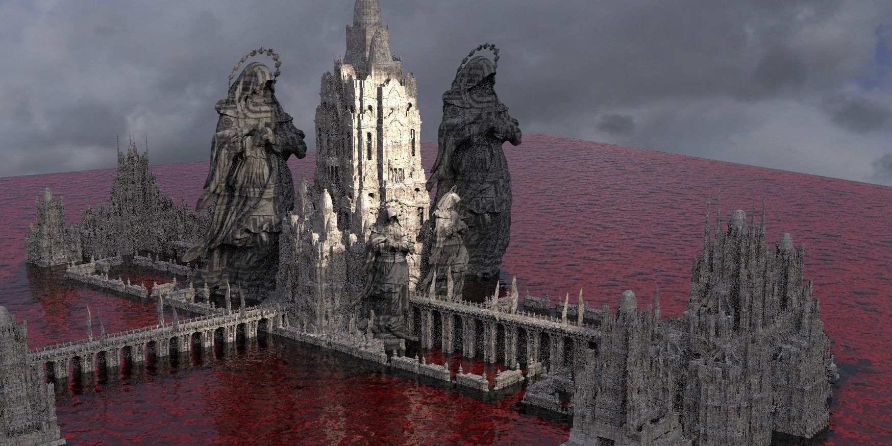 Under the Earth Halls Inferno Blood City 3D model_1