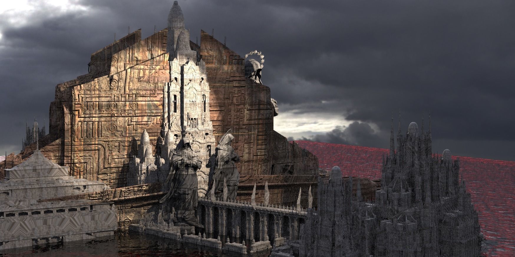 Alien Underground City 3D model_2