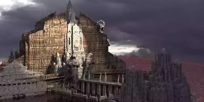 Alien Underground City 3D model
