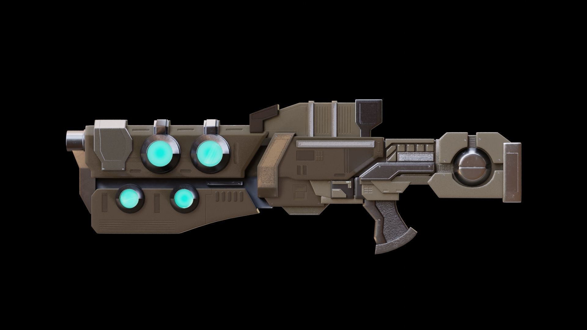 Futuristic Gun 3D model_3
