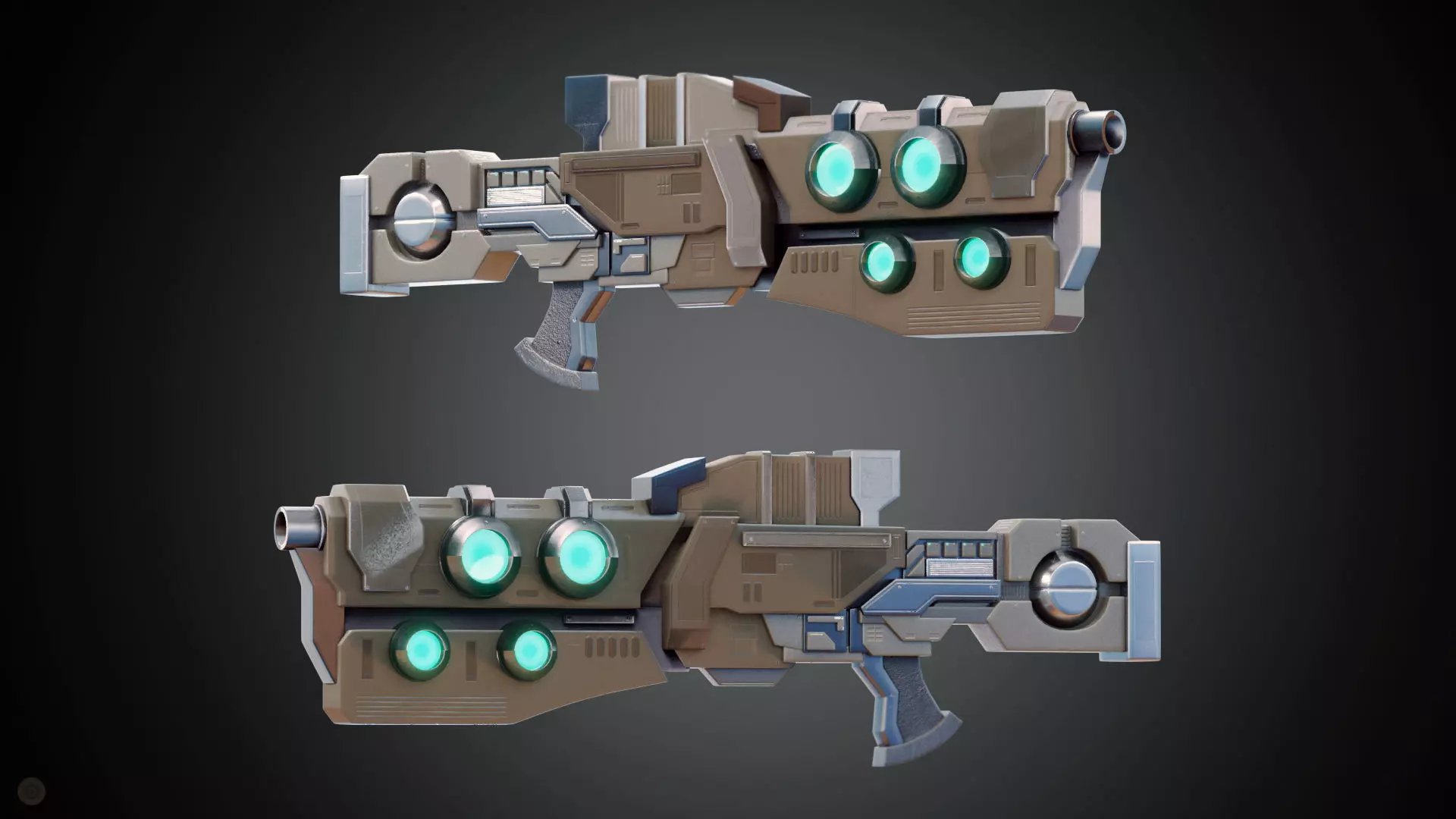 Futuristic Gun 3D model_0