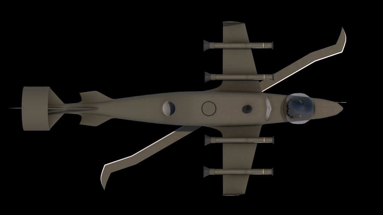 Sharkeye X UAS Tactical Helicopter VR Military Challenge Low-poly 3D model_10
