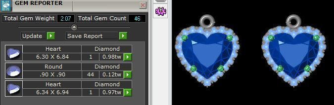 Heart  Shaped Diamond Pendant 3D print model_5