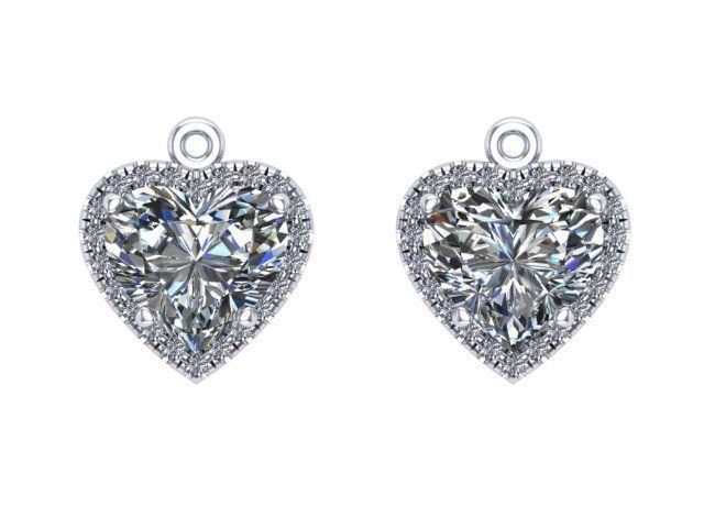 Heart  Shaped Diamond Pendant 3D print model_1