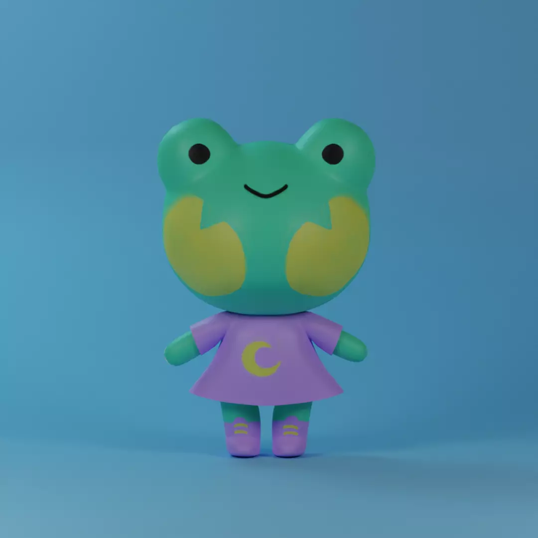 cute frog 3D model