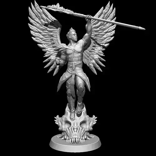 angel warrior warhammer STL 75mm 3D print model