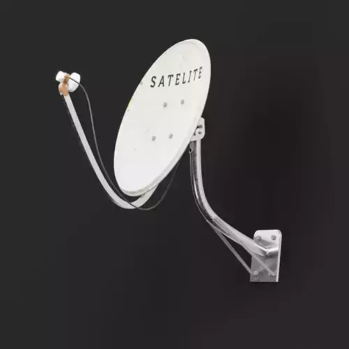 Satellite Plate Low-poly 3D model
