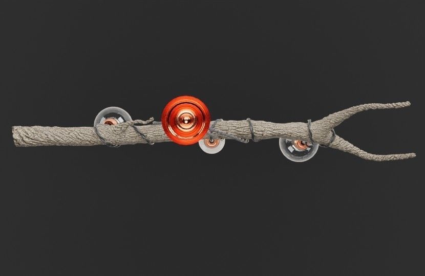 Branch Ceiling Lamp Low-poly 3D model_2