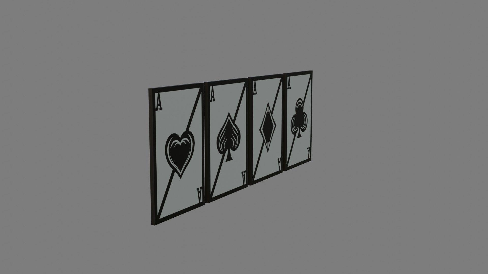 Aces box  AAAA - Cuadro de Aces Low-poly 3D model_4