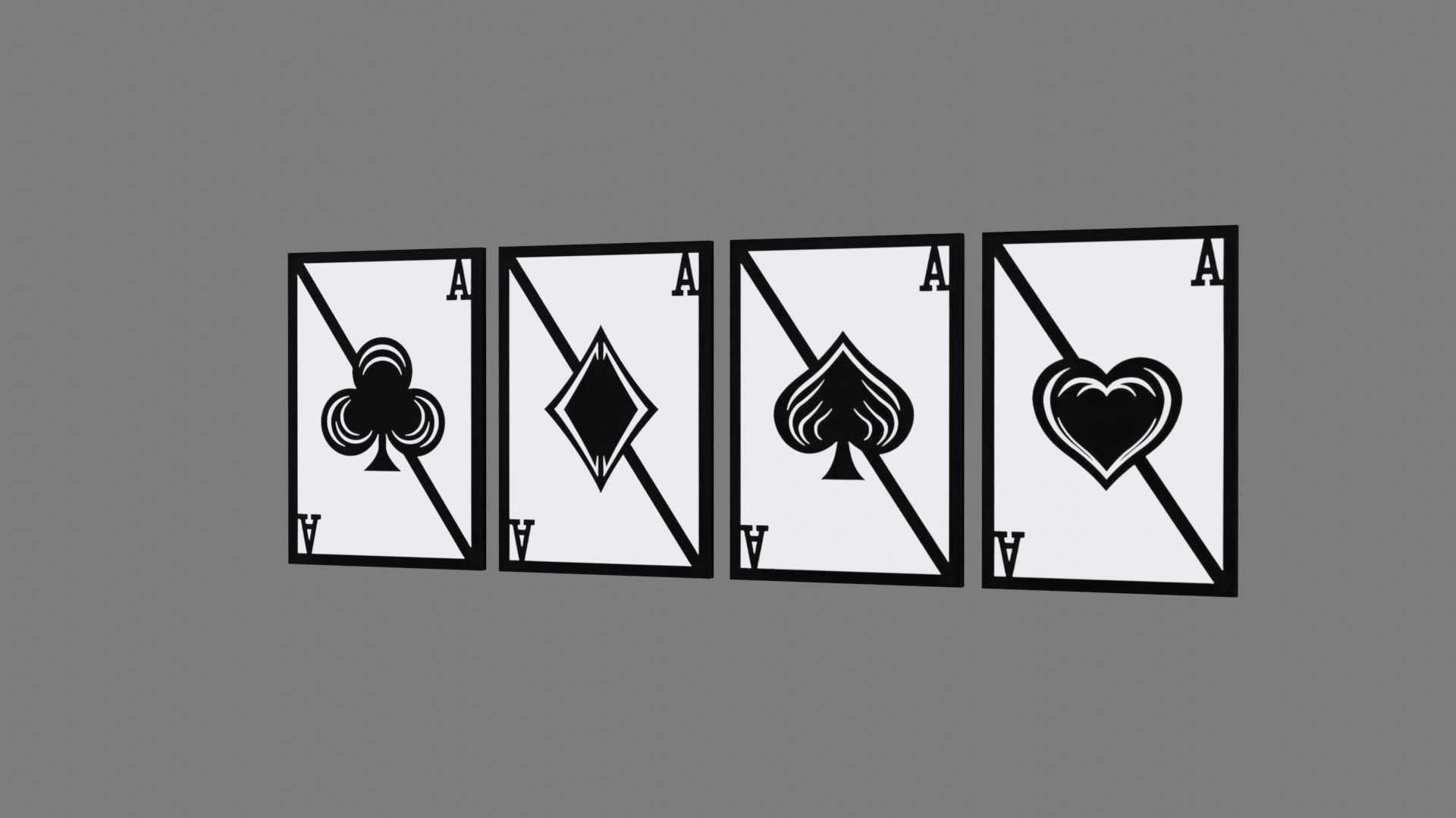 Aces box  AAAA - Cuadro de Aces Low-poly 3D model_2