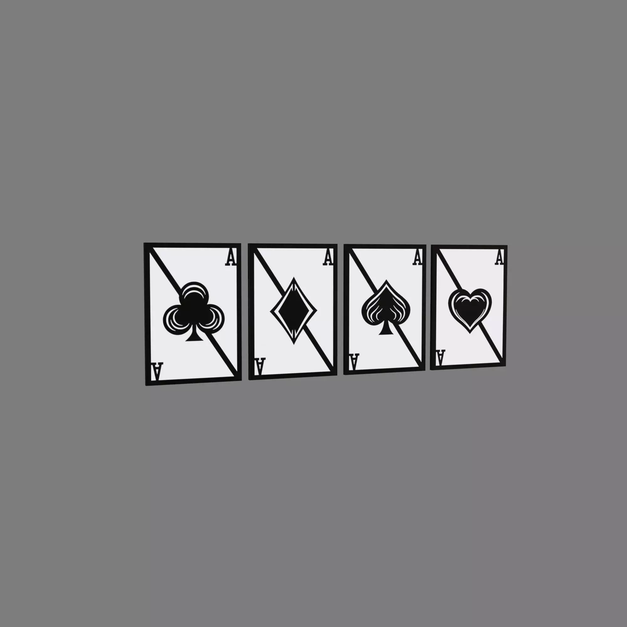 Aces box  AAAA - Cuadro de Aces Low-poly 3D model_0