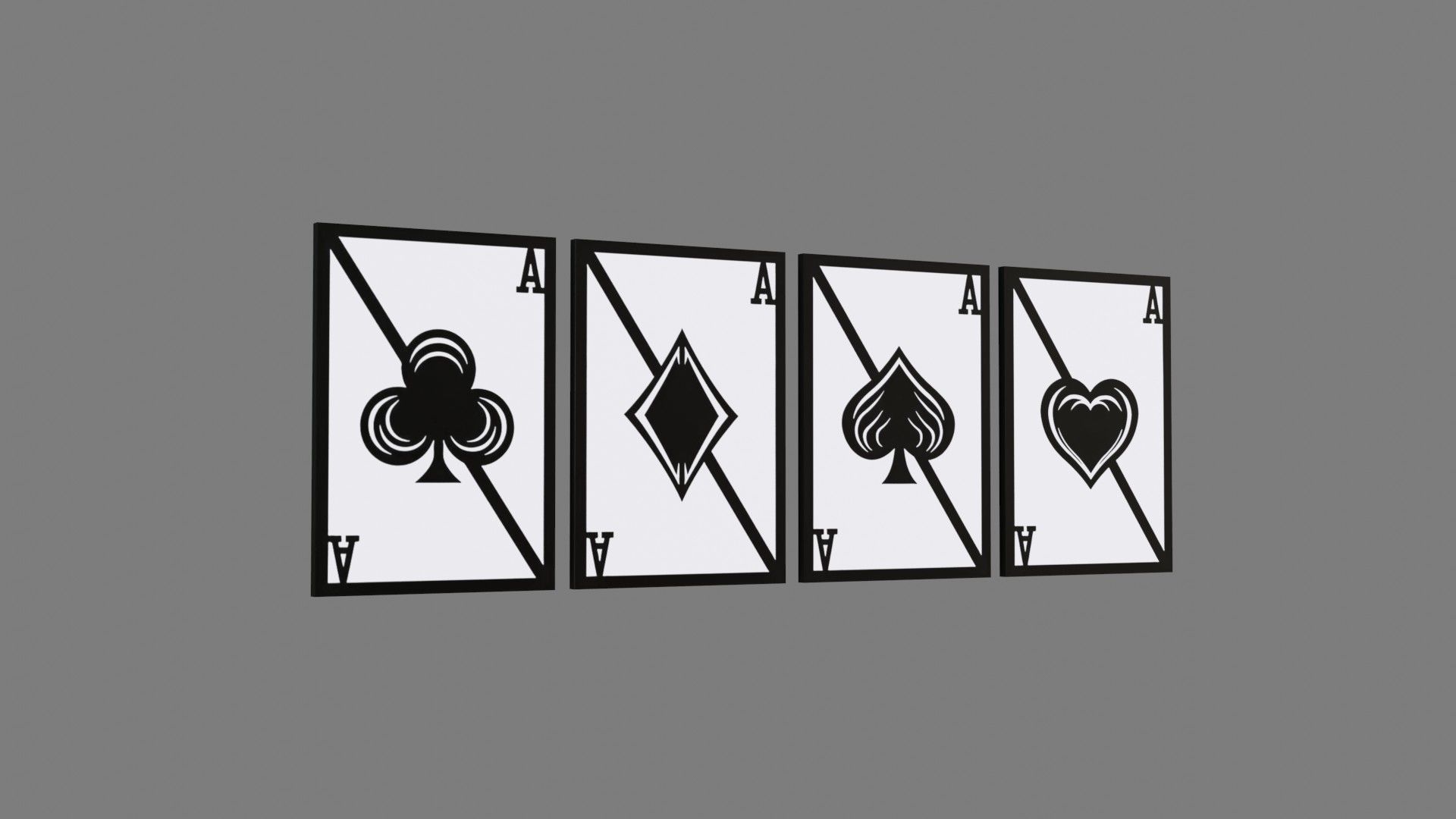 Aces box  AAAA - Cuadro de Aces Low-poly 3D model_1