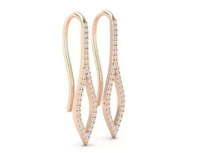 Round Diamond earrings for woman