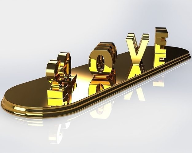LOVE-SOULMATE DECORATIVE STAND 3D print model