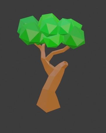 low poly tree hand holding Free low-poly 3D model_3
