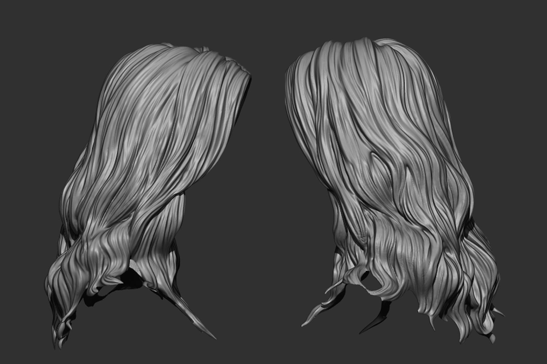 hair 21 3D print model_2