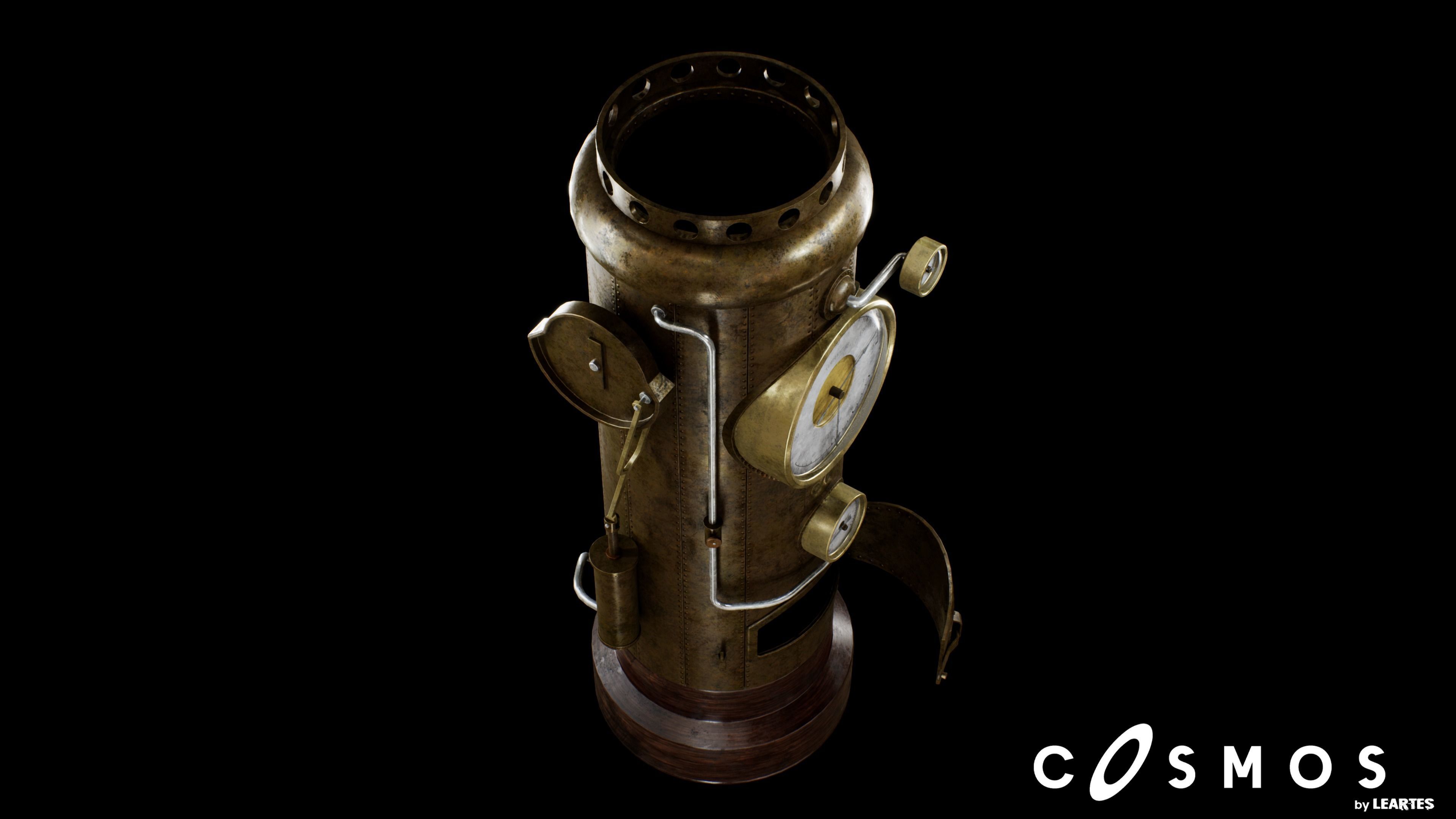 Steampunk Boiler Low-poly 3D model_3