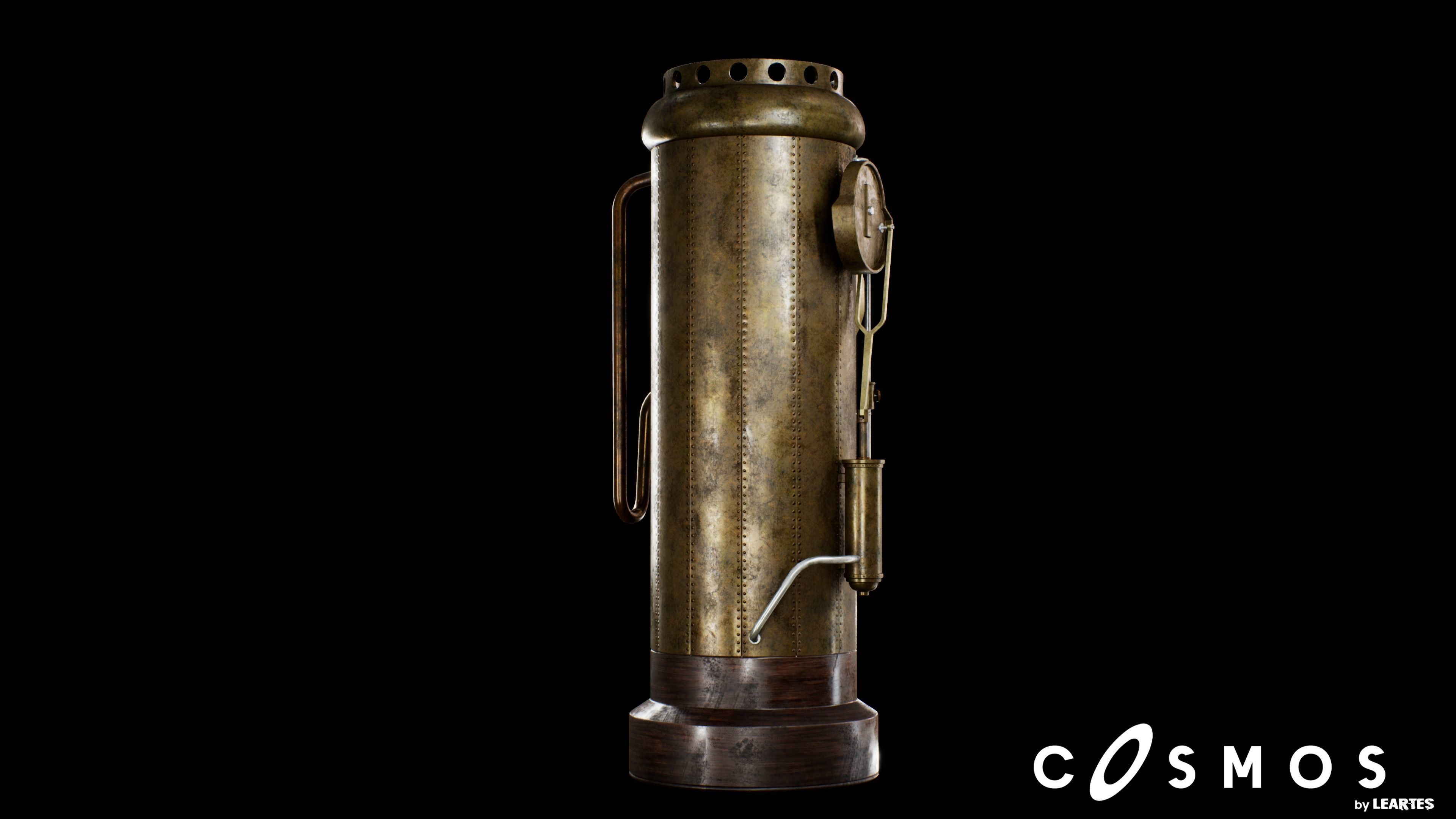 Steampunk Boiler Low-poly 3D model_4