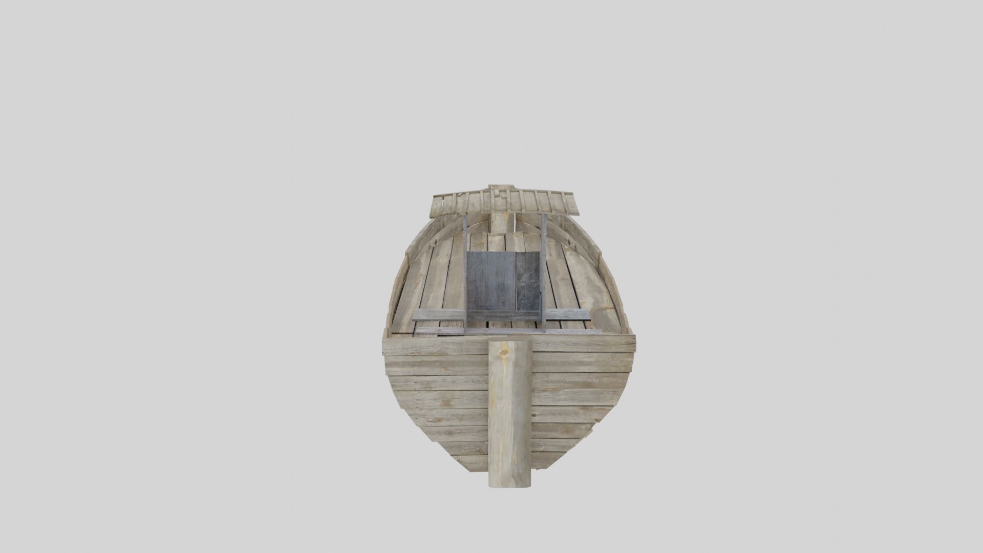 Wooden Row-boat 3D model_9