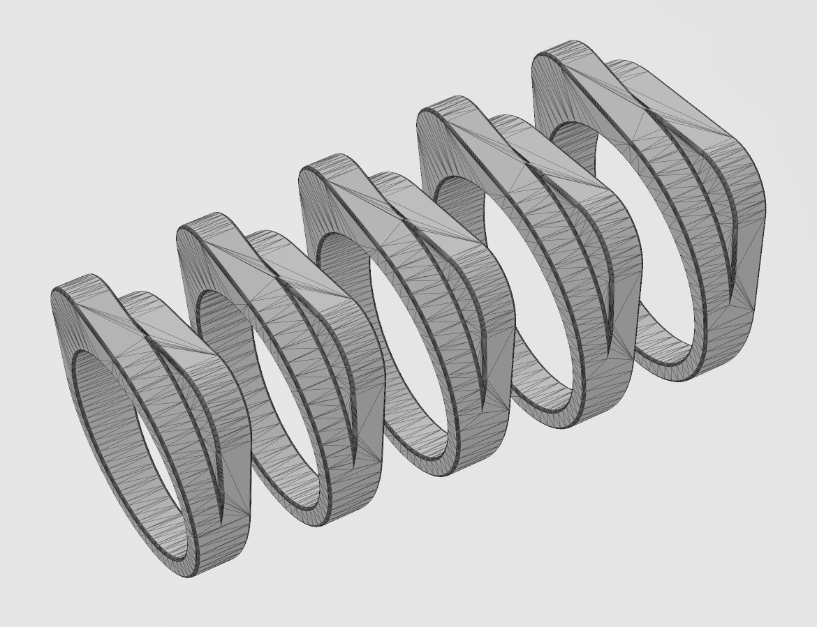 Rounded overlapping bars signet US sizes 5to9 3D print model_12