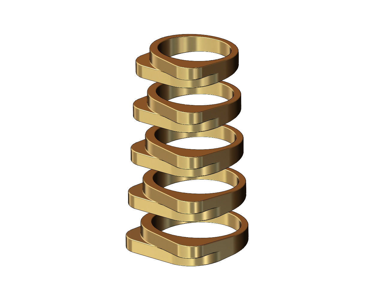 Rounded overlapping bars signet US sizes 5to9 3D print model_3