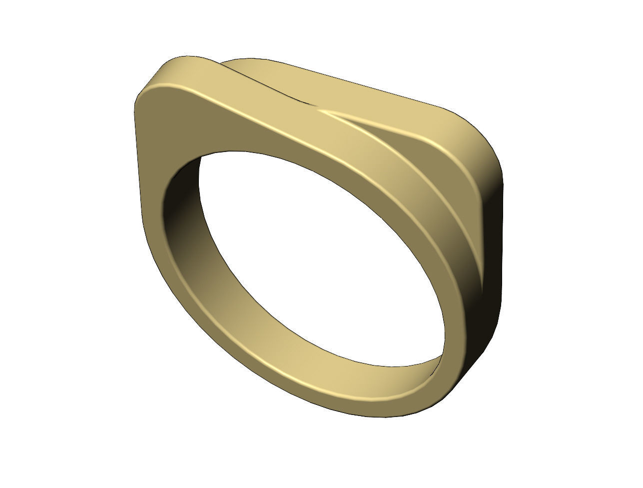 Rounded overlapping bars signet US sizes 5to9 3D print model_7