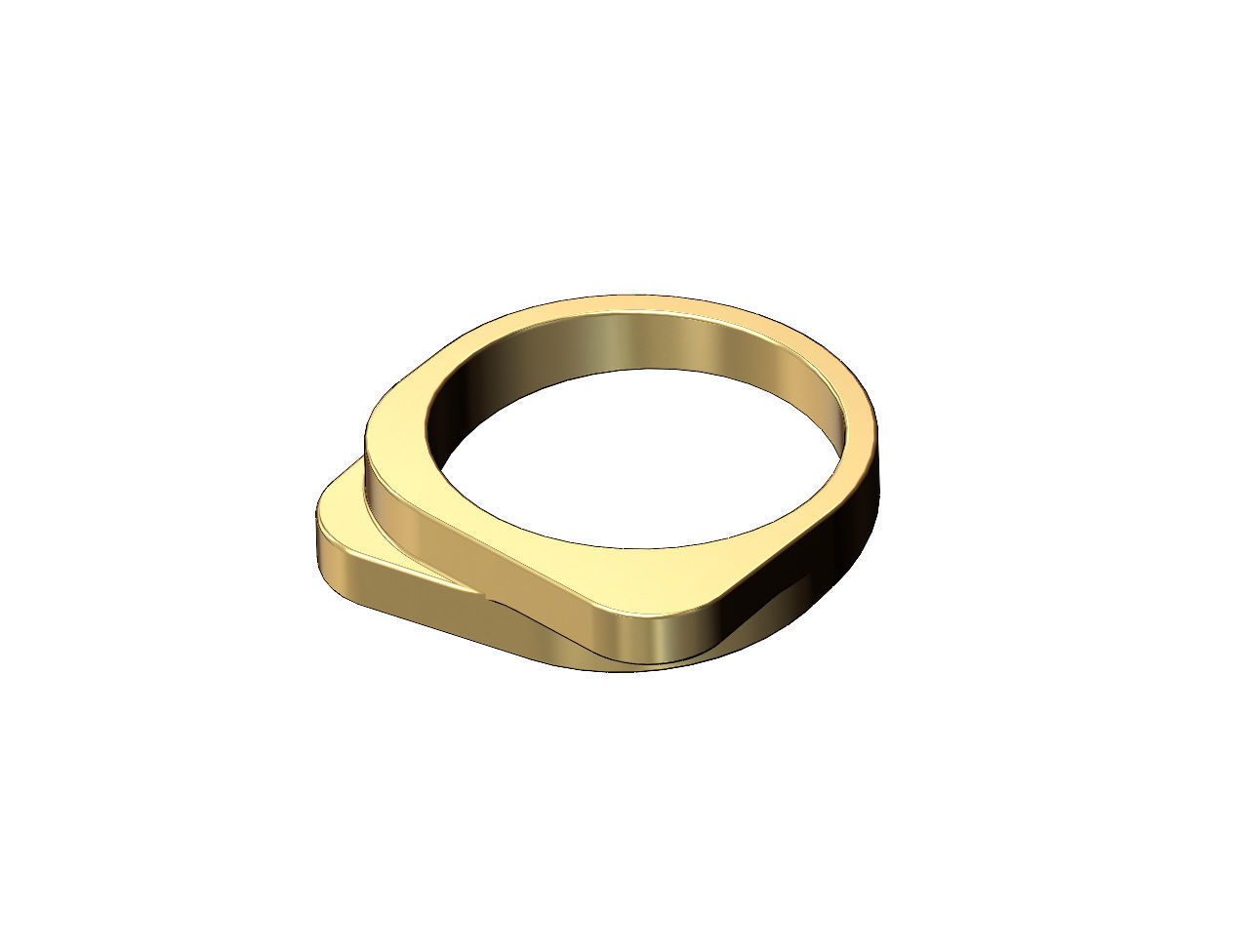 Rounded overlapping bars signet US sizes 5to9 3D print model_6