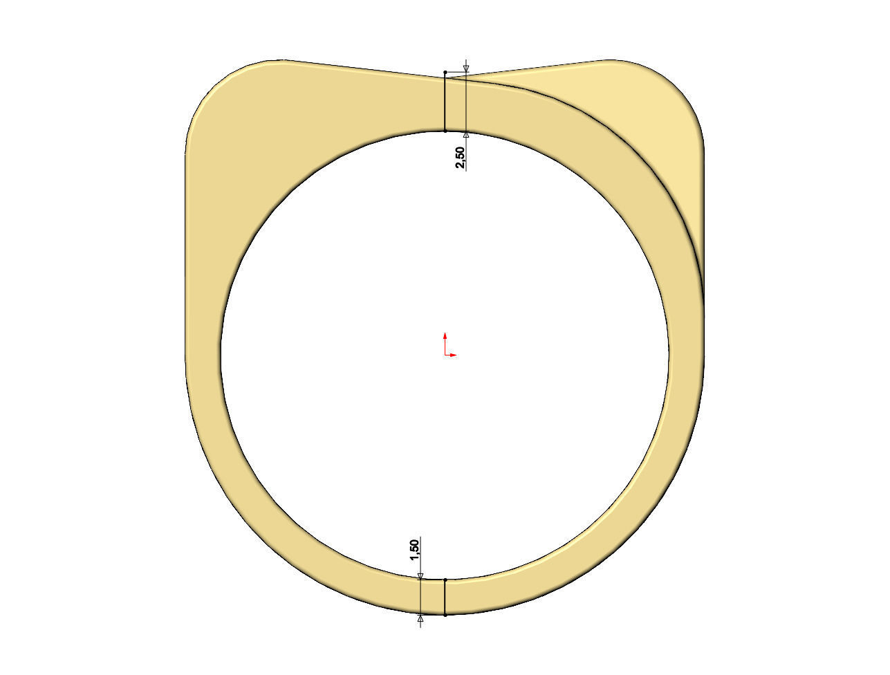 Rounded overlapping bars signet US sizes 5to9 3D print model_8