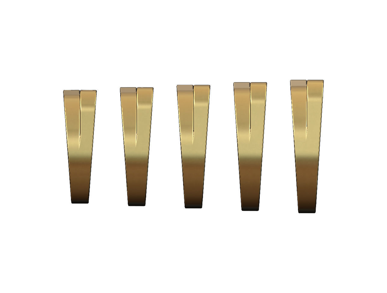 Rounded overlapping bars signet US sizes 5to9 3D print model_2