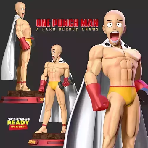 Saitama - One-Punch Man 3D print model