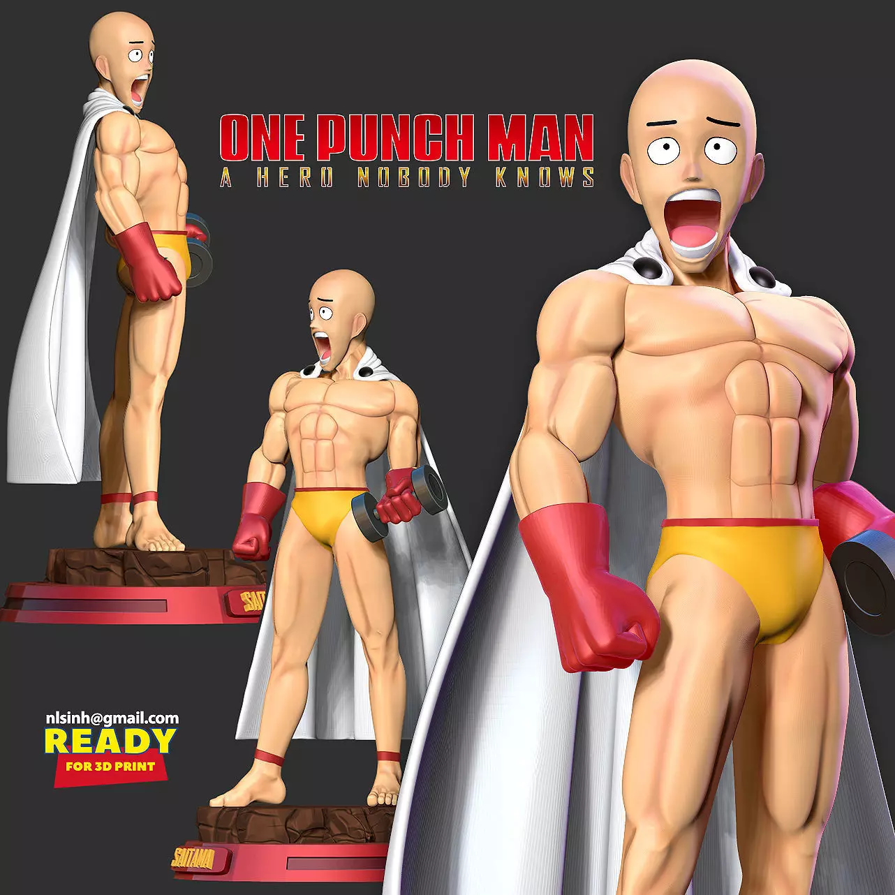 Saitama - One-Punch Man 3D print model