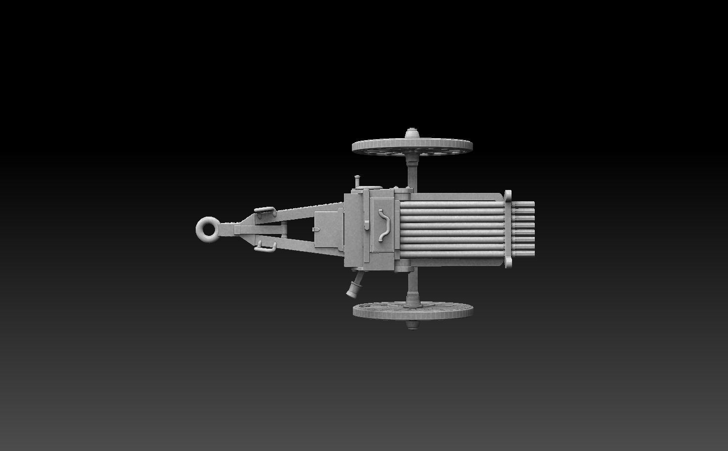 Nordenfelt Organ Gun 3D print model_4