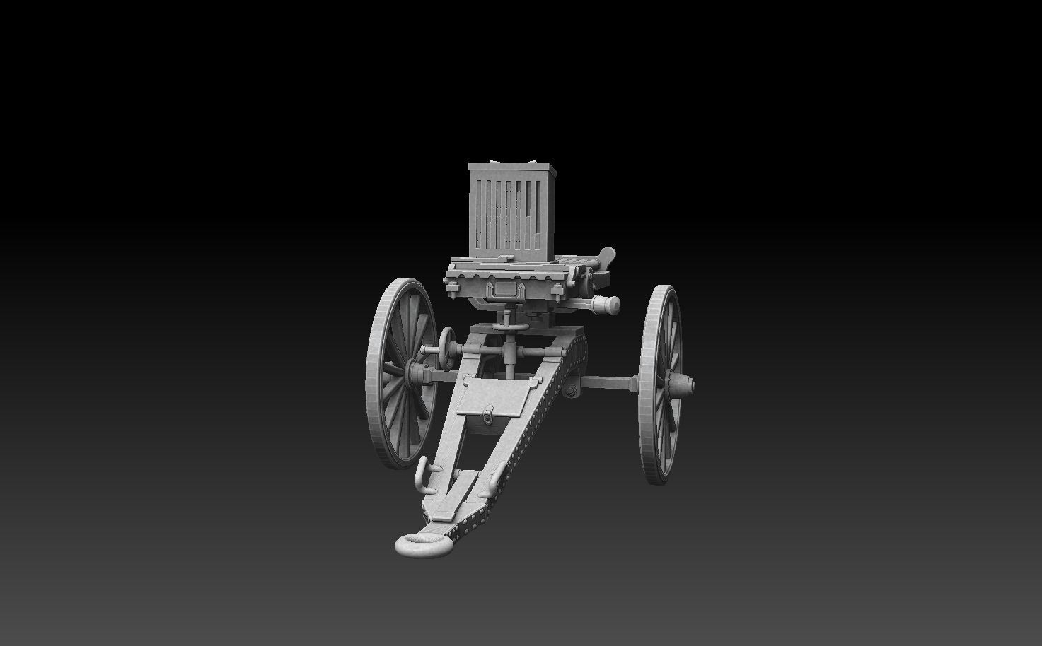 Nordenfelt Organ Gun 3D print model_3