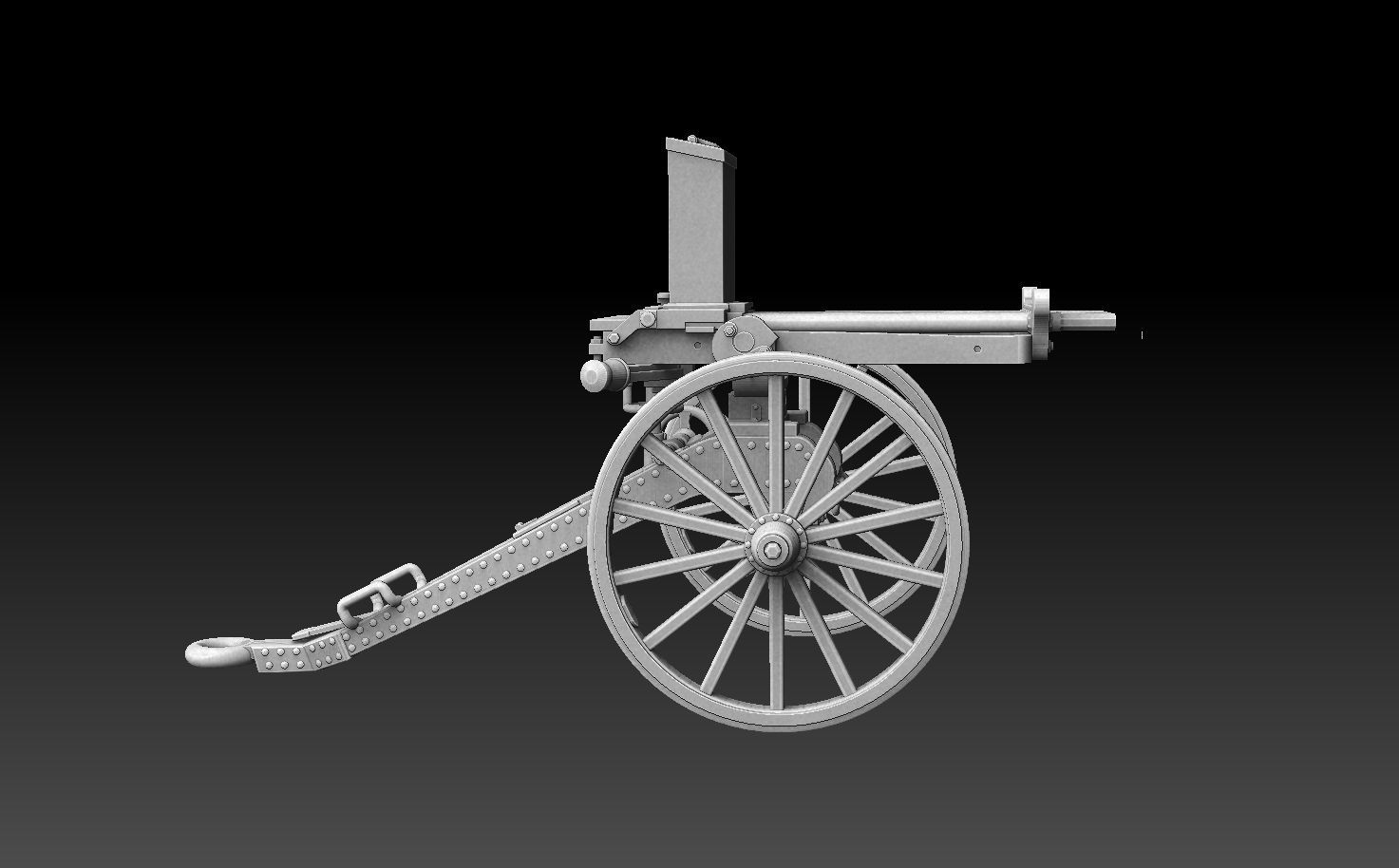 Nordenfelt Organ Gun 3D print model_2