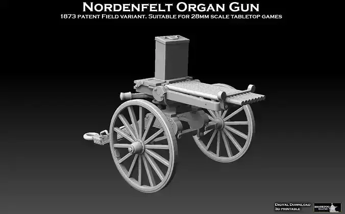 Nordenfelt Organ Gun 3D print model