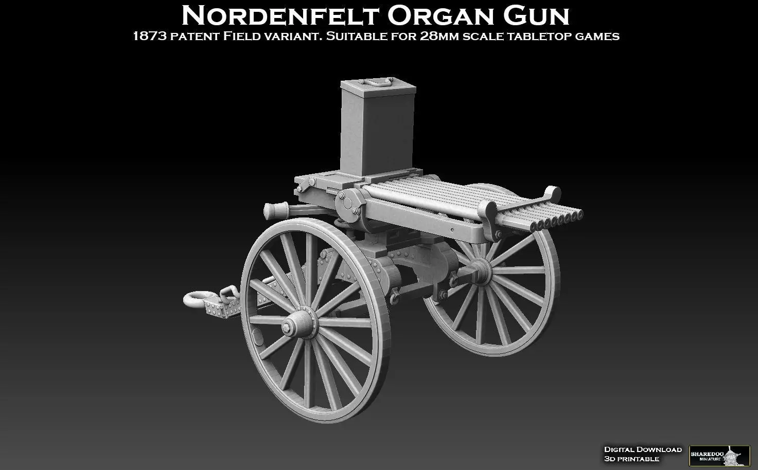Nordenfelt Organ Gun 3D print model_0
