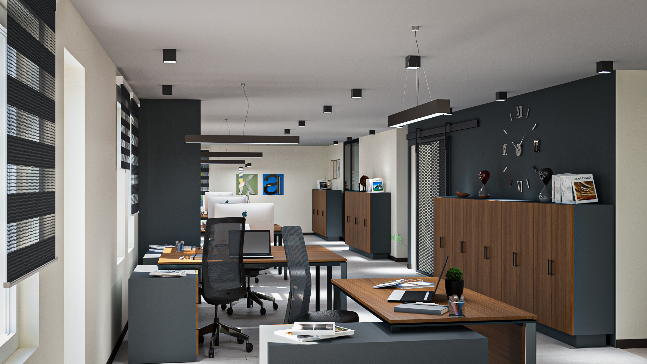 Office design 3DSMAX VRAY  3D model_2